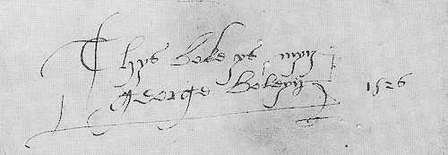 Copy of ‘Les Lamentations de Matheolus’ and ‘Le Livre de Leesce’ by Jean Lefevre, owned by George Boleyn. He wrote inside the book "Thys boke ys myne George Boleyn 1526"