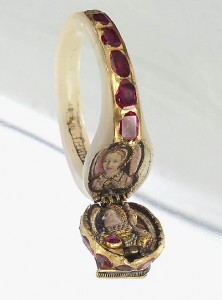 Elizabeth I's locket ring thought to contain Anne Boleyn's portrait.