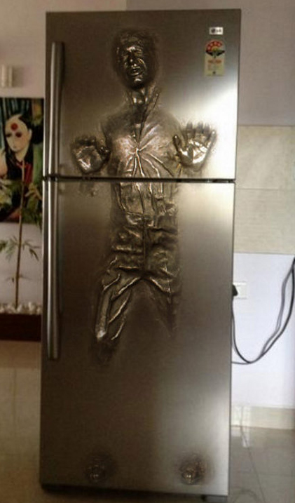 star wars han solo in carbonite fridge