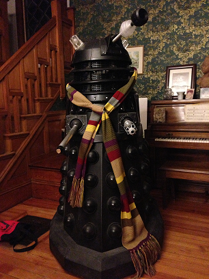 Phil's Dalek sporting a rather fetching Tom Baker scarf