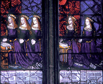 The five daughters f Elizabeth Woodville and Edward IV - Royal Window, Northwest Transept, Canterbury Cathedral