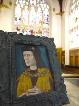 An oil copy of the Paston portrait of Richard III - donated to Leicester Cathedral by John Ashdown-Hill