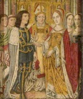 Detail from 1 19th century depiction of the marriage of Edward IV and Elizabeth Woodville ©Northampton Museums 