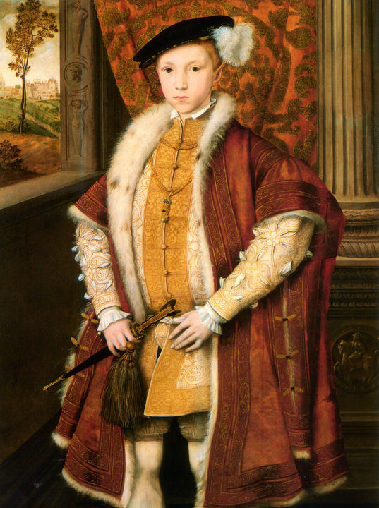 “At thirteen Edward was growing up and like his father dressed magnificently, favouring reds, whites and violets embroidered with pearls.14 This helped disguise the fact he was small for his age, slightly built and, like Richard III, he had one shoulder distinctly higher than the other. ” - Leanda de Lisle. “Tudor” 