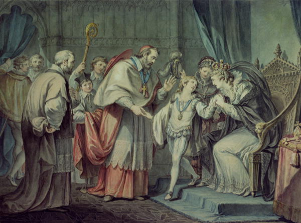 Duke Richard of York leaving his mother in sanctuary - Giovanni Battista Cipriani
