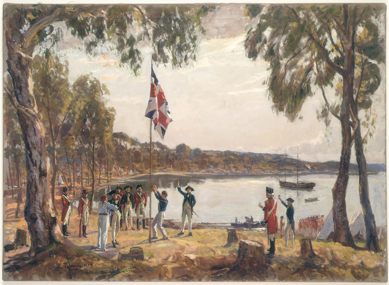 The Founding of Australia. By Capt. Arthur Phillip R.N. Sydney Cove, Jan. 26th 1788, Algernon Talmadge