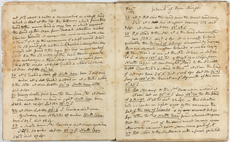 Joseph Banks. Journal, Oct. 1769-Oct. 1770