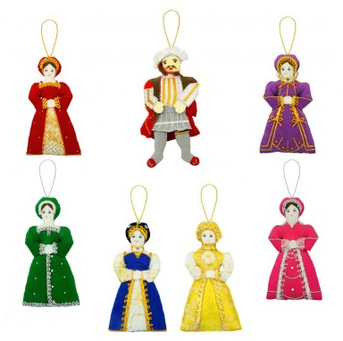 Henry VIII and wives tree decorations