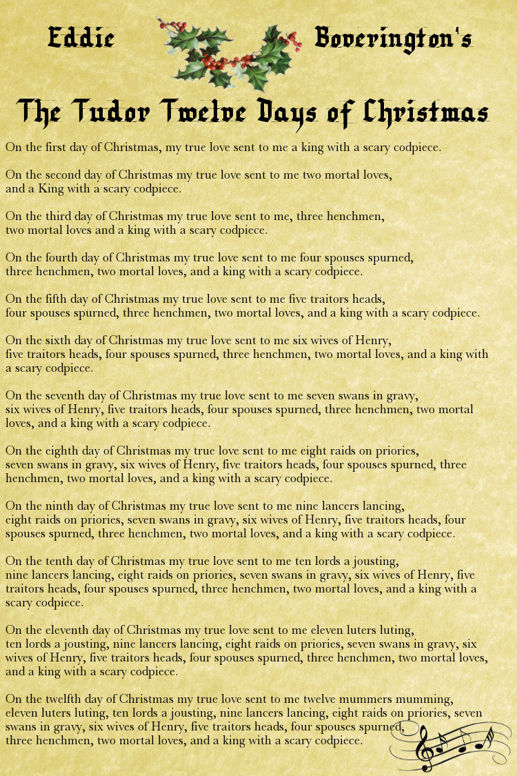 The Tudor Twelve Days of Christmas - Nerdalicious